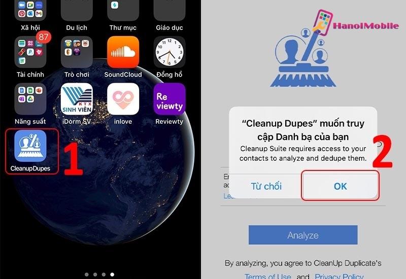 Cách xóa danh bạ trên iPhone bằng ứng dụng Cleanup Duplicate Contacts